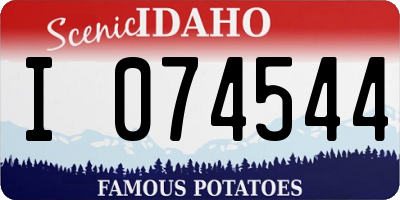 ID license plate I074544