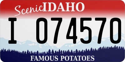 ID license plate I074570