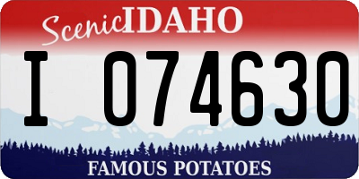 ID license plate I074630