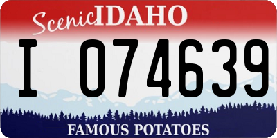 ID license plate I074639