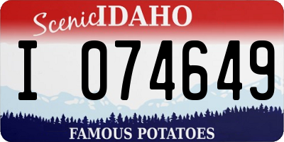ID license plate I074649