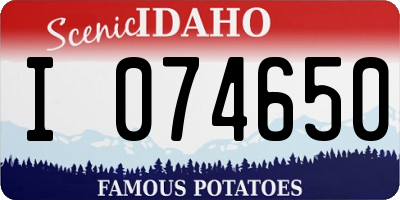 ID license plate I074650