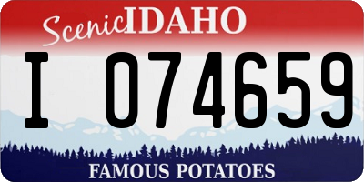 ID license plate I074659
