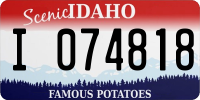 ID license plate I074818