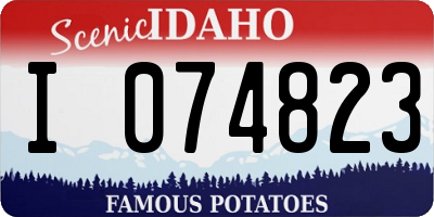 ID license plate I074823