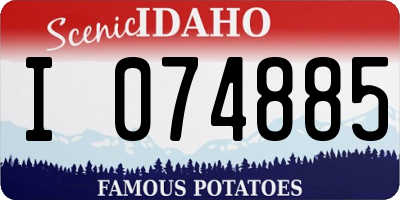 ID license plate I074885
