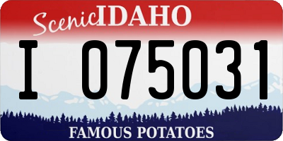 ID license plate I075031