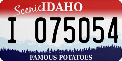 ID license plate I075054