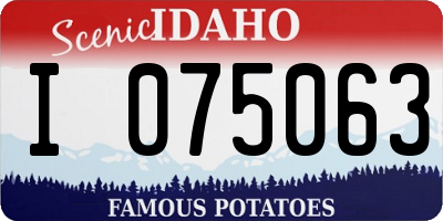 ID license plate I075063