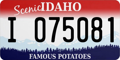 ID license plate I075081