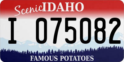 ID license plate I075082