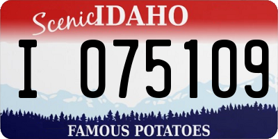 ID license plate I075109