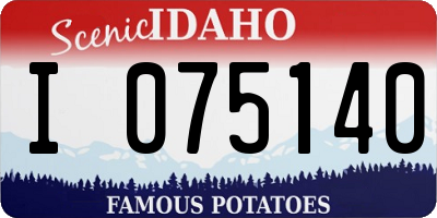 ID license plate I075140