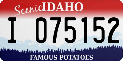 ID license plate I075152
