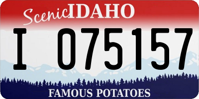 ID license plate I075157
