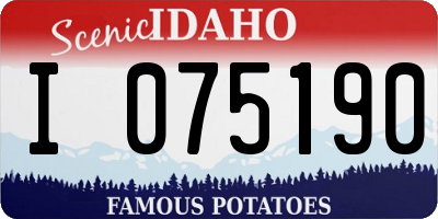 ID license plate I075190