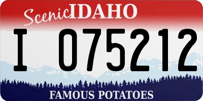 ID license plate I075212