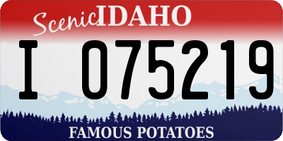 ID license plate I075219