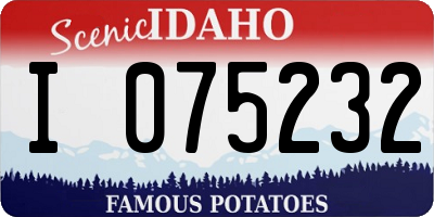 ID license plate I075232