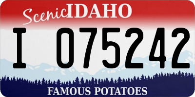 ID license plate I075242
