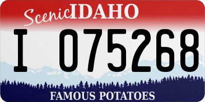 ID license plate I075268