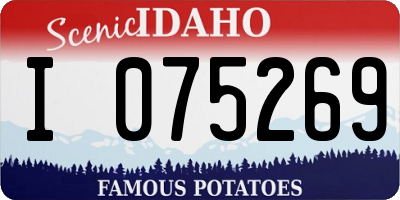 ID license plate I075269