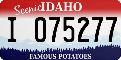 ID license plate I075277