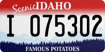 ID license plate I075302