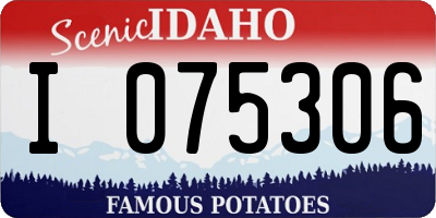 ID license plate I075306