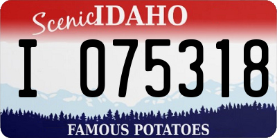 ID license plate I075318