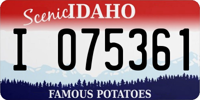 ID license plate I075361