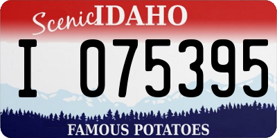 ID license plate I075395