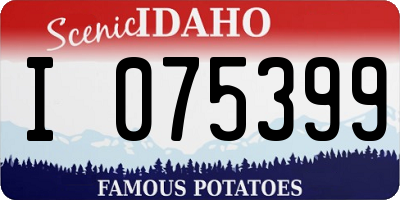 ID license plate I075399