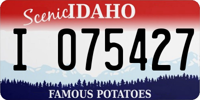ID license plate I075427