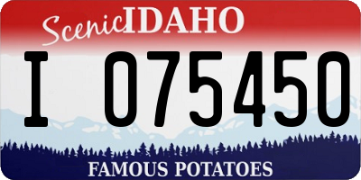 ID license plate I075450