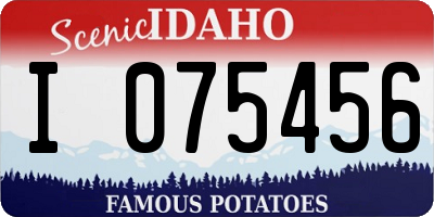 ID license plate I075456