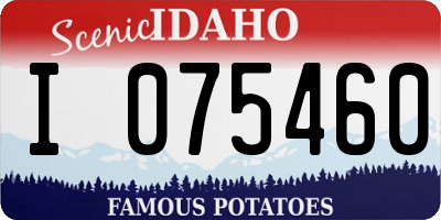 ID license plate I075460