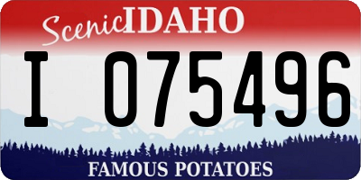 ID license plate I075496