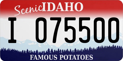 ID license plate I075500