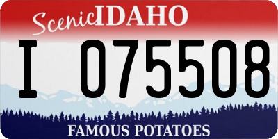 ID license plate I075508