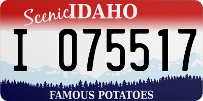 ID license plate I075517