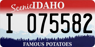 ID license plate I075582