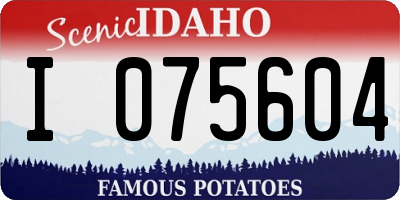 ID license plate I075604