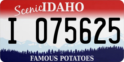 ID license plate I075625