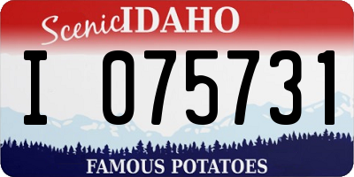 ID license plate I075731