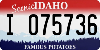 ID license plate I075736