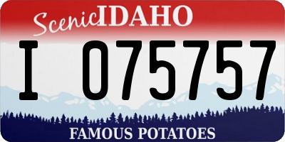 ID license plate I075757