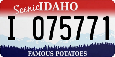 ID license plate I075771