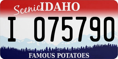 ID license plate I075790