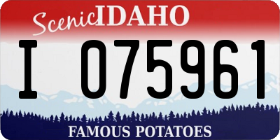 ID license plate I075961